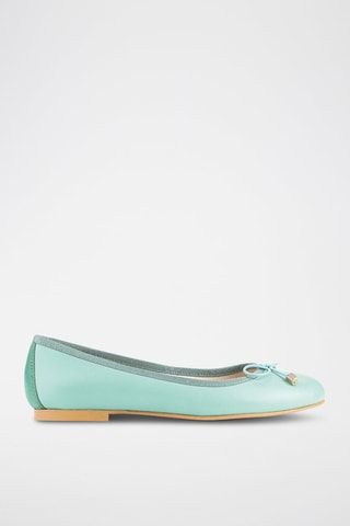 Ballerines en cuir - Vert d’eau