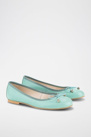 Ballerines en cuir - Vert d’eau