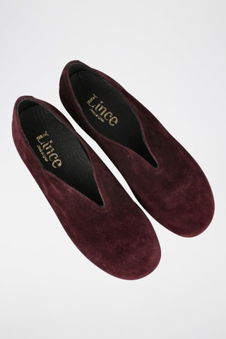 Ballerines en nubuck - Bordeaux