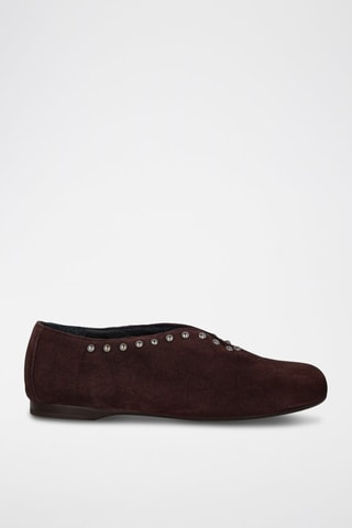 Ballerines en nubuck - Marron foncé