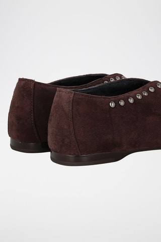 Ballerines en nubuck - Marron foncé