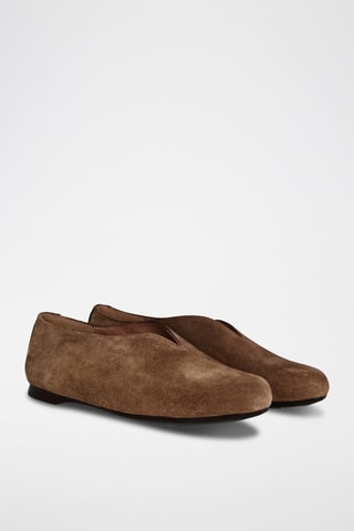 Ballerines en nubuck - Marron