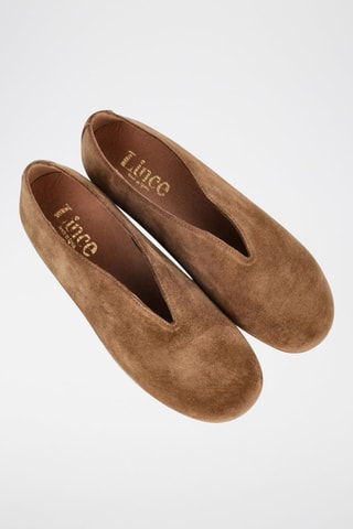 Ballerines en nubuck - Marron
