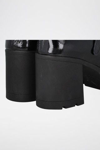 Babies à talons en cuir verni - Noir