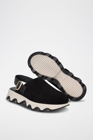 Sabots en cuir Td Ola Beig - Noir