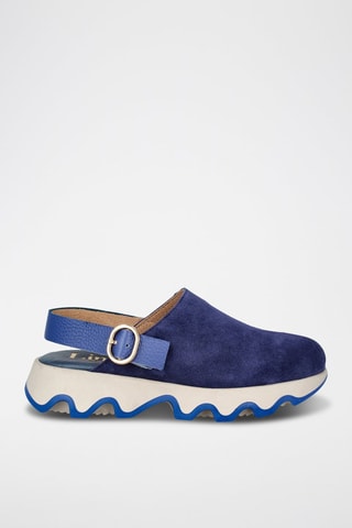 Sabots en cuir Td Ola Beig - Bleu marine