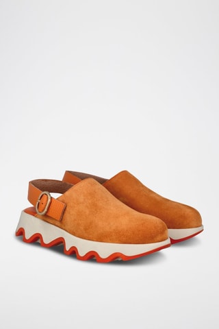 Sabots en cuir Td Ola Beig - Orange
