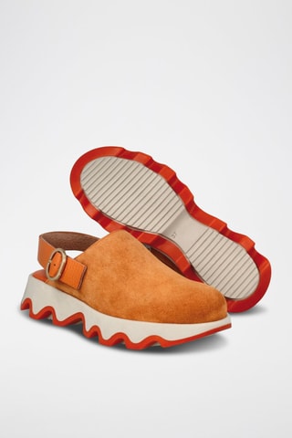 Sabots en cuir Td Ola Beig - Orange