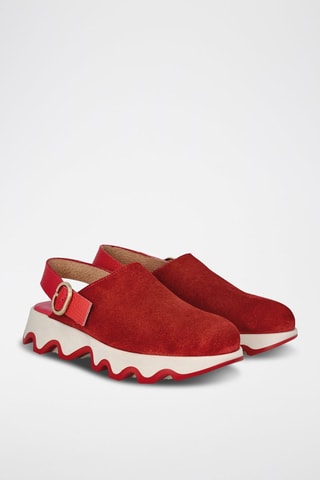 Sabots en cuir Td Ola Beig - Rouge