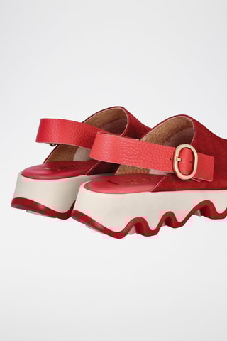 Sabots en cuir Td Ola Beig - Rouge