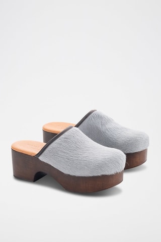 Sabots en cuir - Gris