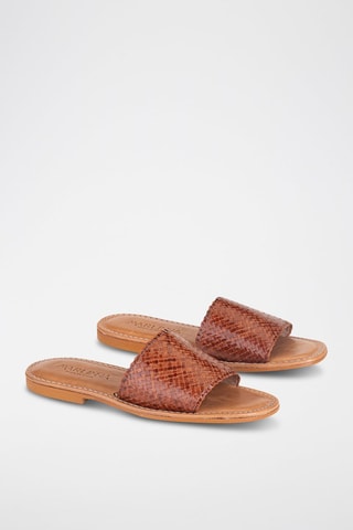 Mules en cuir - Marron