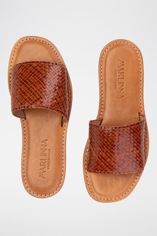 Mules en cuir - Marron