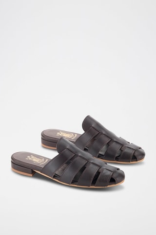 Mules en cuir - Noir