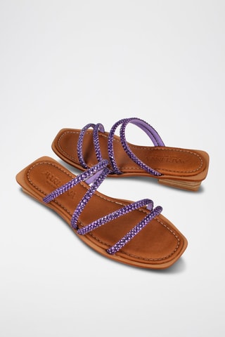 Mules à talons - Violet