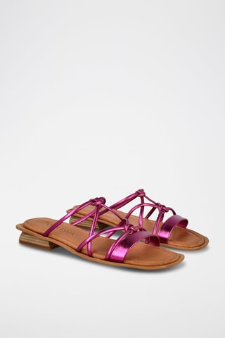 Mules en cuir - Rose