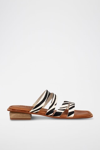 Mules en cuir - Noir et blanc