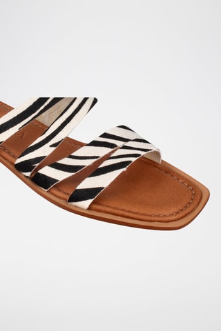 Mules en cuir - Noir et blanc