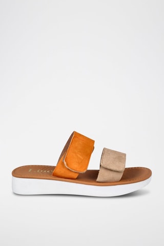 Mules en nubuck - Orange
