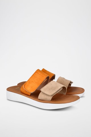 Mules en nubuck - Orange