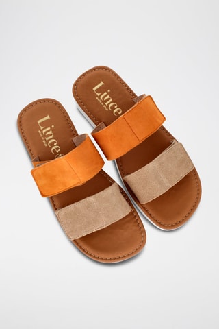 Mules en nubuck - Orange