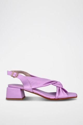 Sandales à talons en cuir Florencia - Mauve