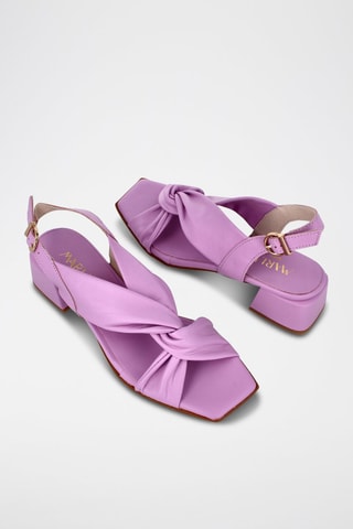 Sandales à talons en cuir Florencia - Mauve