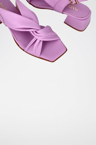 Sandales à talons en cuir Florencia - Mauve