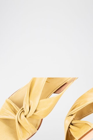 Sandales à talons en cuir Florencia - Jaune