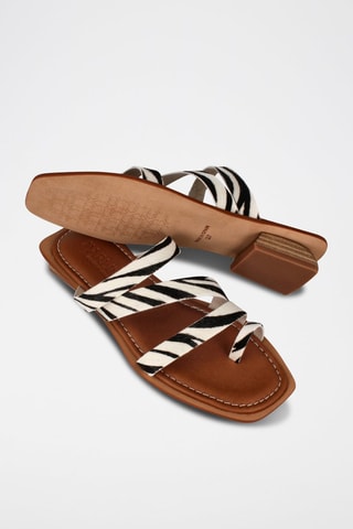 Mules en cuir Cebra - Noir