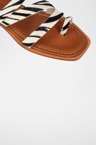 Mules en cuir Cebra - Noir