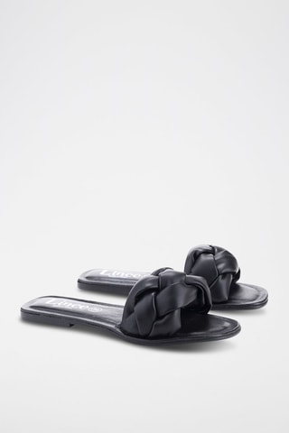 Mules en cuir - Noir