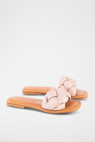 Mules en cuir - Nude