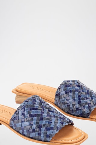 Mules en cuir - Bleu