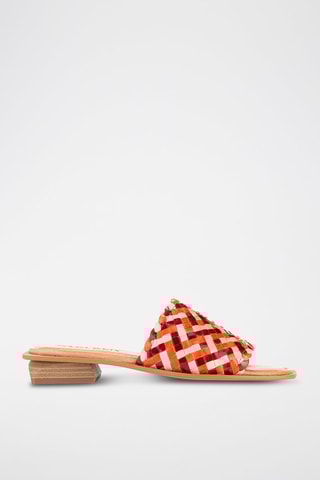 Mules en cuir - Orange