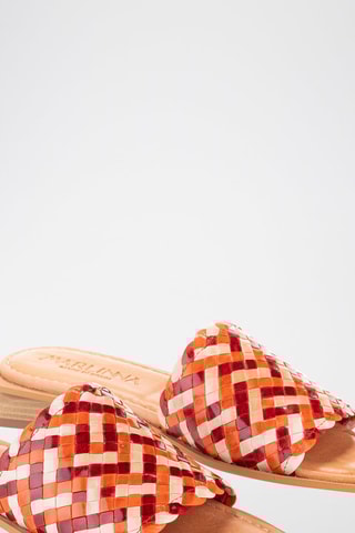 Mules en cuir - Orange