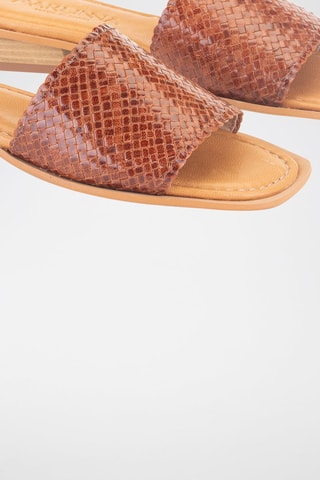 Mules en cuir - Marron