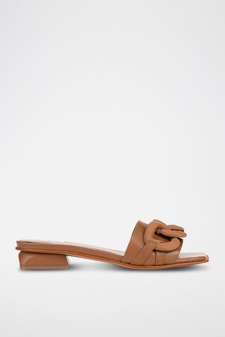Mules en cuir - Marron