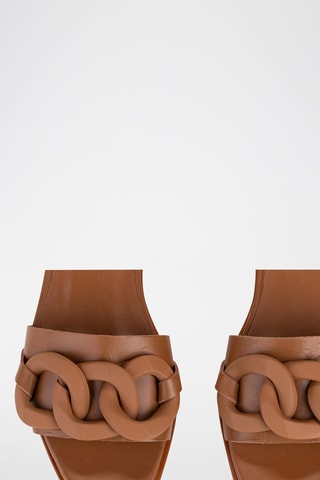 Mules en cuir - Marron