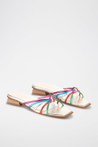 Mules en cuir - Doré