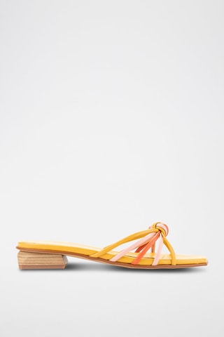 Mules en cuir - Jaune