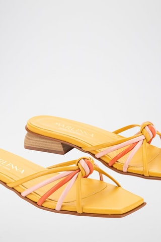 Mules en cuir - Jaune