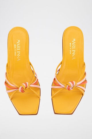 Mules en cuir - Jaune