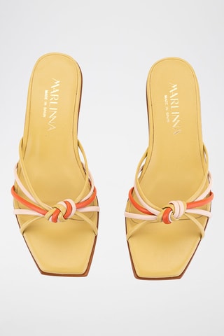 Mules en cuir - Jaune