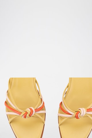 Mules en cuir - Jaune