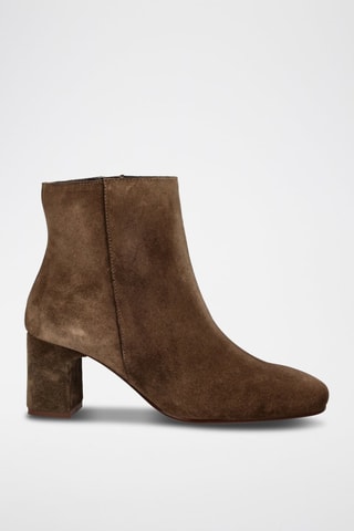 Bottines en nubuck - Marron clair