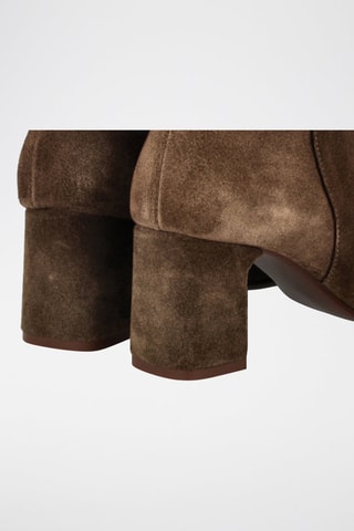 Bottines en nubuck - Marron clair