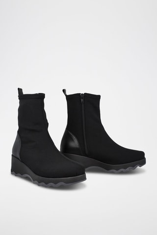 Bottines en cuir - Noir