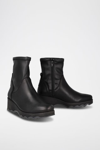 Bottines en cuir - Noir