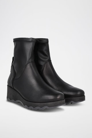 Bottines en cuir - Noir